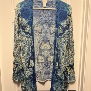 Chico's Oceanic Paisley Cardigan